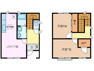 蓮花寺駅 徒歩28分 1階の物件間取画像